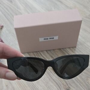Miu Miu Black Cat-Eye Sunglasses